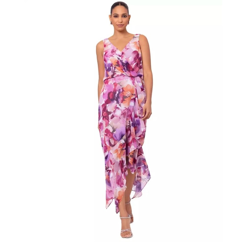 XSCAPE: Floral-Print Midi Dress (NWT)